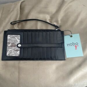 HOBO Black Leather Wristlet Card Organizer